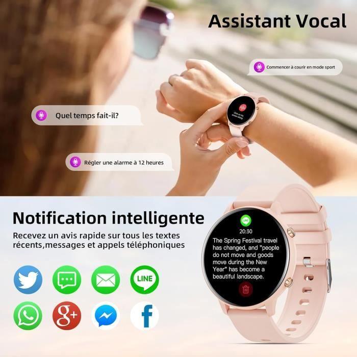 Chytré hodinky pro ženy a muže Hwagol 1.39 Smartwatch s krokoměrem, monitorem spánku, 140+ sportovními režimy, náramek pro Android iOS