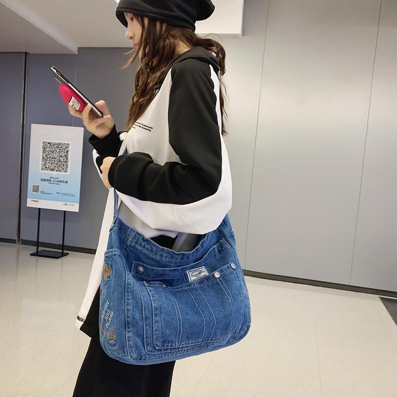 Denim Women's Bag Large Capacity Shoulder Bag Student Crossbody Bag