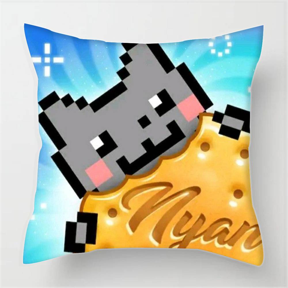

Anime N-Nyan cute Cat Pillowcases cushion covers living room sofas home decor gifts 12x12Inch