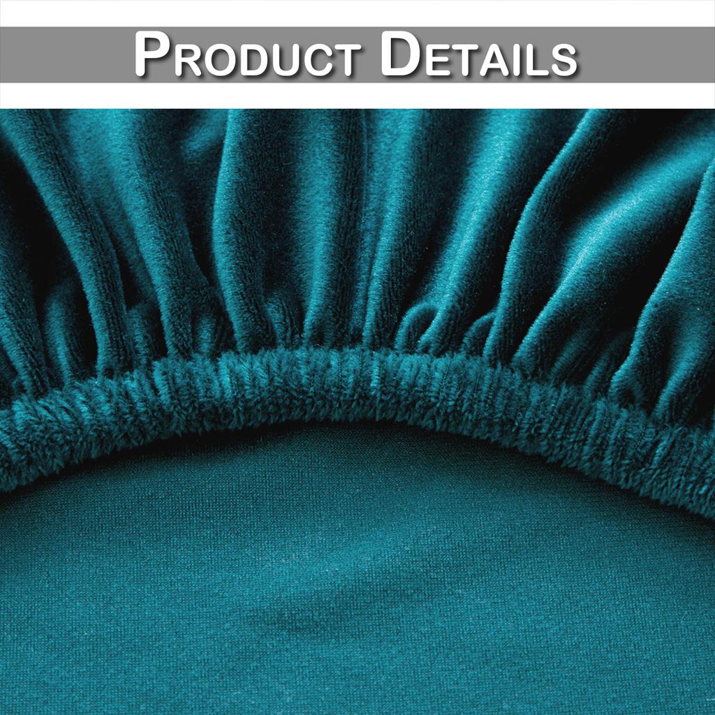 Velvet Tub Chair Slipcover Pub Club Sofa Fitted Single Armchair Covers Accent Chair Protector Stretch Barrel Chair Slipcovers