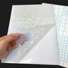 Holographic Not Printable Vinyl Sticker Paper Self-adhesive Laser Photo Laminating Films A4 Transparent Paper DIY for Badge