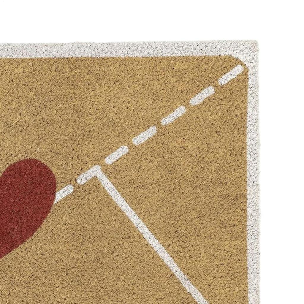 Heart Envelope Valentine Door Mat Non-Slip Indoor Outdoor Welcome Rug Front Door Entryway Decor for Holiday Season Home Balcony