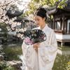 Flower Pattern Japanese Shell Folding Fan Shell Shape Chinese Style Fan Dance Fan  Home Decoration