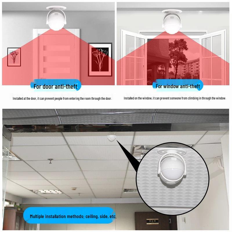 Lingfang Infrared Wireless Security Alarm with Human Body Detection, P6 Standard Configuration