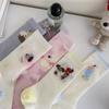 Female Spring and Summer Thin Breathable Mesh Cartoon Cute Dog In The Tube Pile Socks