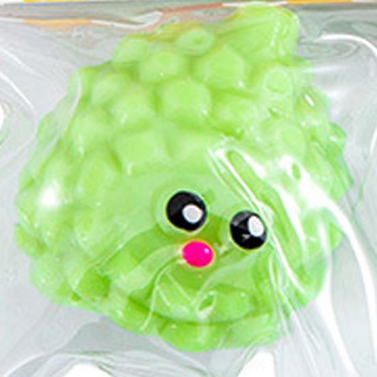 Cartoon Fruit Squeeze Toy with Bell Ball Chain Stress Relief Slow Rising Fruit Sensory Fidget Toy Keychain Pendant Party Favors