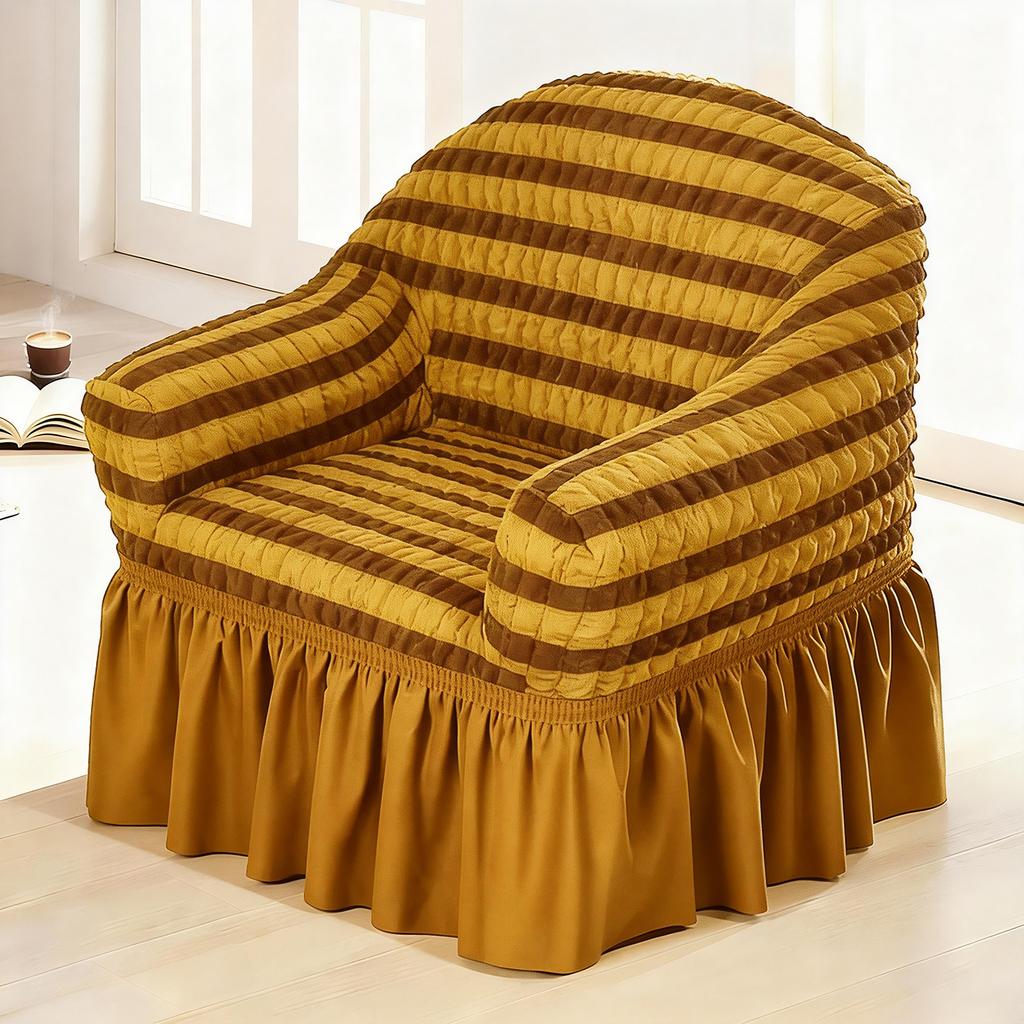 Full Coverage Fabric Sofa Cover Single Seat Slipcover Solid Color Minimalist Non Slip Cat Scratch Resistant Multi Color Options For All Seasons