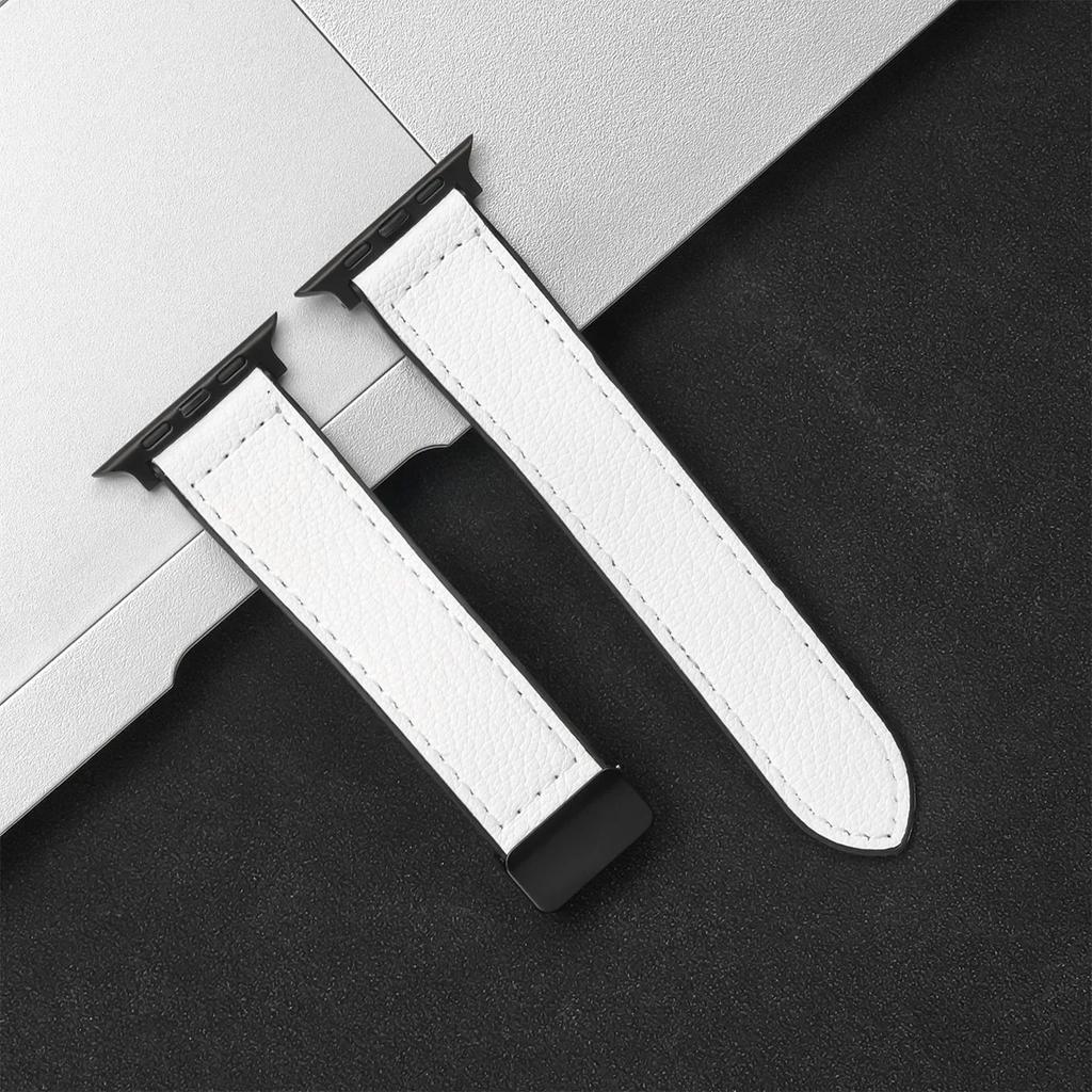 Silicone Leather Strap For Apple Watch Band 49/44/42/45/38/40/41 Accessories Bracelet for iWatch Ultra Series 10 9 8 7 SE 6 5 4