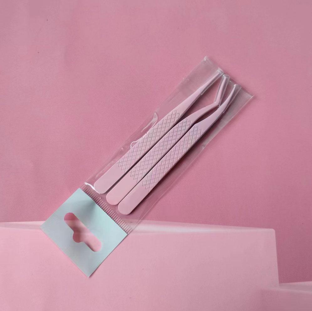 

Золотой пинцет-перо для ресниц и набор зажимов для наращивания - 3 штуки