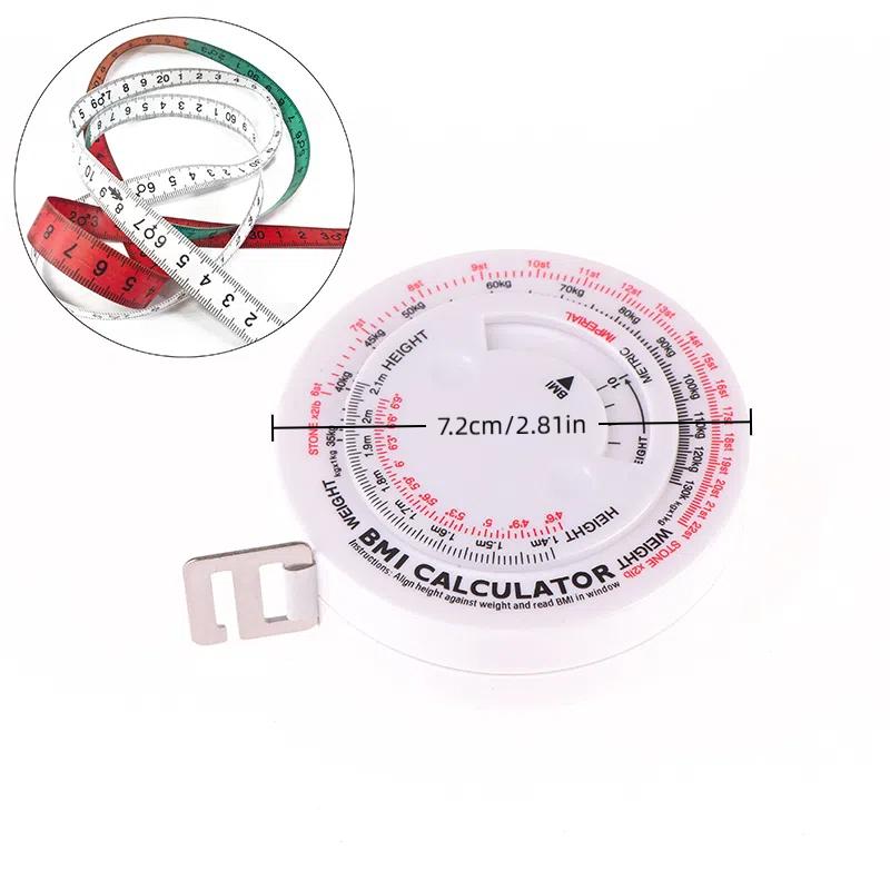 

1Pcs BMI Body Measuring Tape Sewing Ruler Waist Tape Measure Portable Round Soft Measurement Ruler Practical Accessories