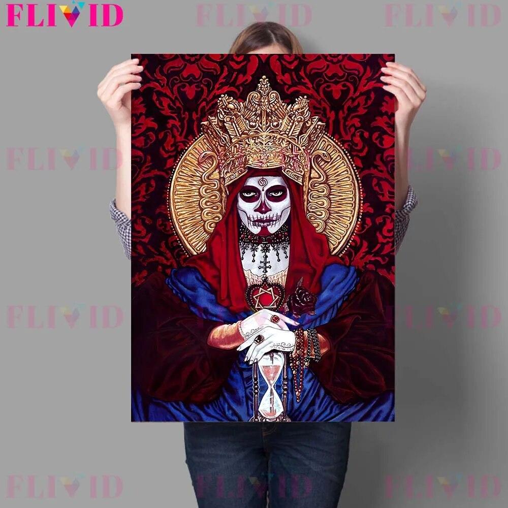 

Таинственная ведьма колдовство языческое искусство плакат и принты шаманы и священники винтажное искусство холст живопись домашний декор без рамы без рамки 21*30cm