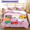3pcs Peppa Pig Bedding Set Duvet Cover Closure Includes 1 Duvet Cover & 2 Pillowcases, Soft and Comfortable for All Seasons.