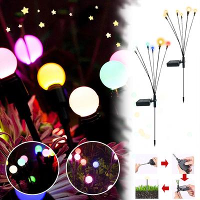 Solar Powered Lights Outdoor Solar Starburst Swaying Garden Lights Outdoor Decorative String Lights