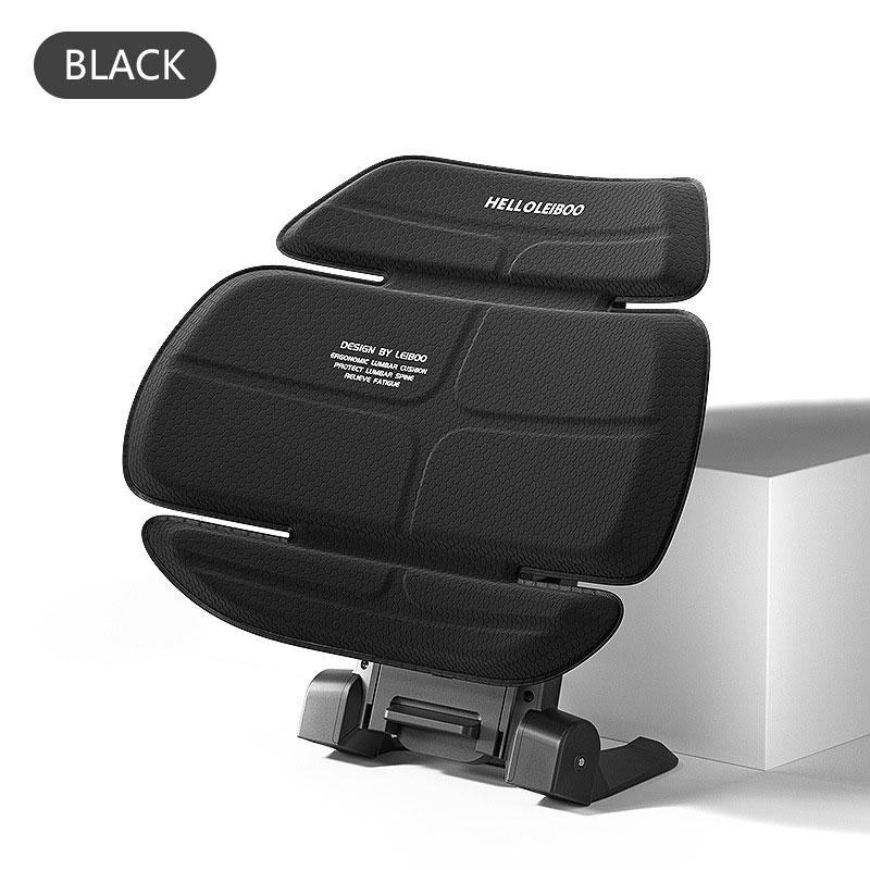 Durable Lumbar Cushion Three-stage Solid Color Car Seat Chair Lumbar Back Support Driver Seat Back Car Lumbar Support