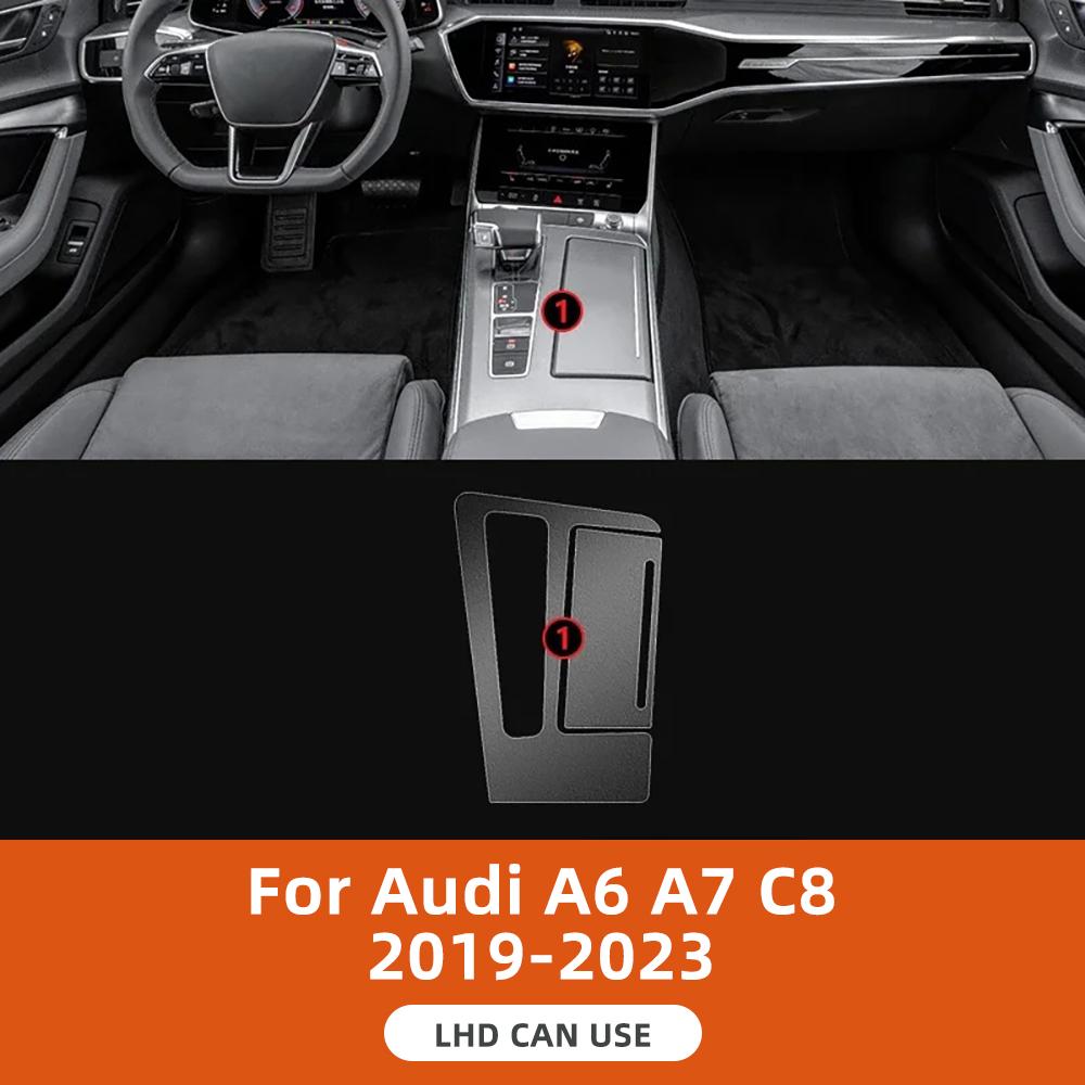 Pentru vehicul compatibil A6 A7 C8 2023-2019 Console Centrală Interior Mașină Film Protector Transparent TPU Film Reparator Anti-zgârieturi Accesorii Auto.