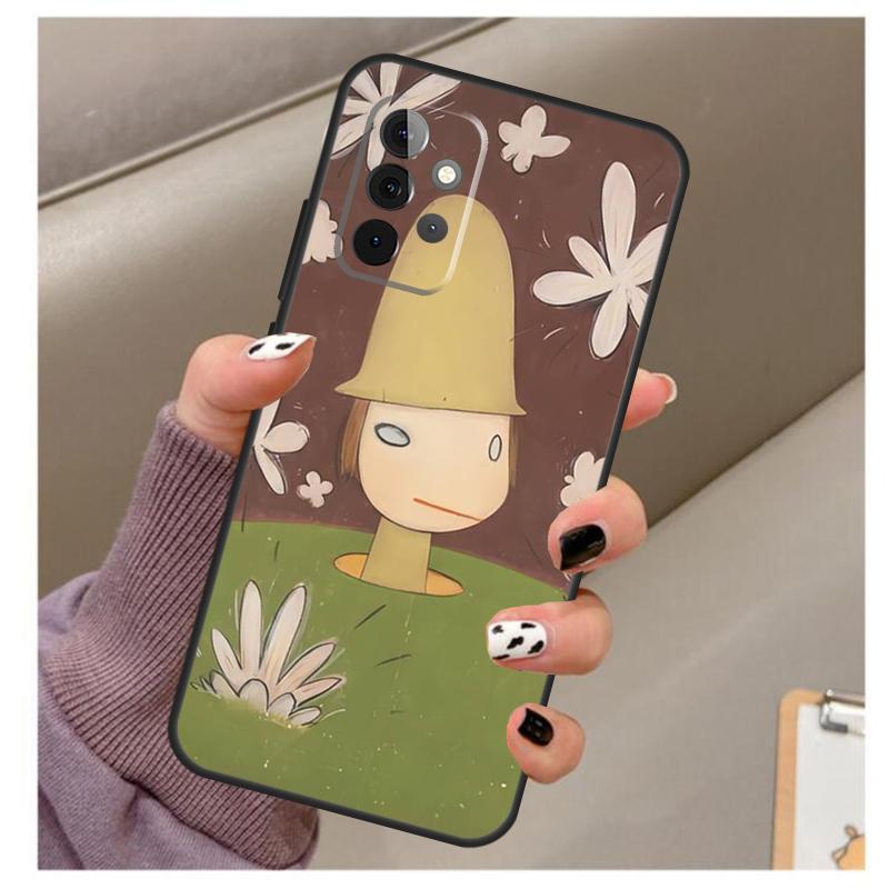 Cartoon Aesthetic Yoshitomo Nara Case For Samsung Galaxy A56 A16 A26 A36 A06 A52 A53 A33 A13 A34 A54 A14 A15 A35 A55 A22 A32