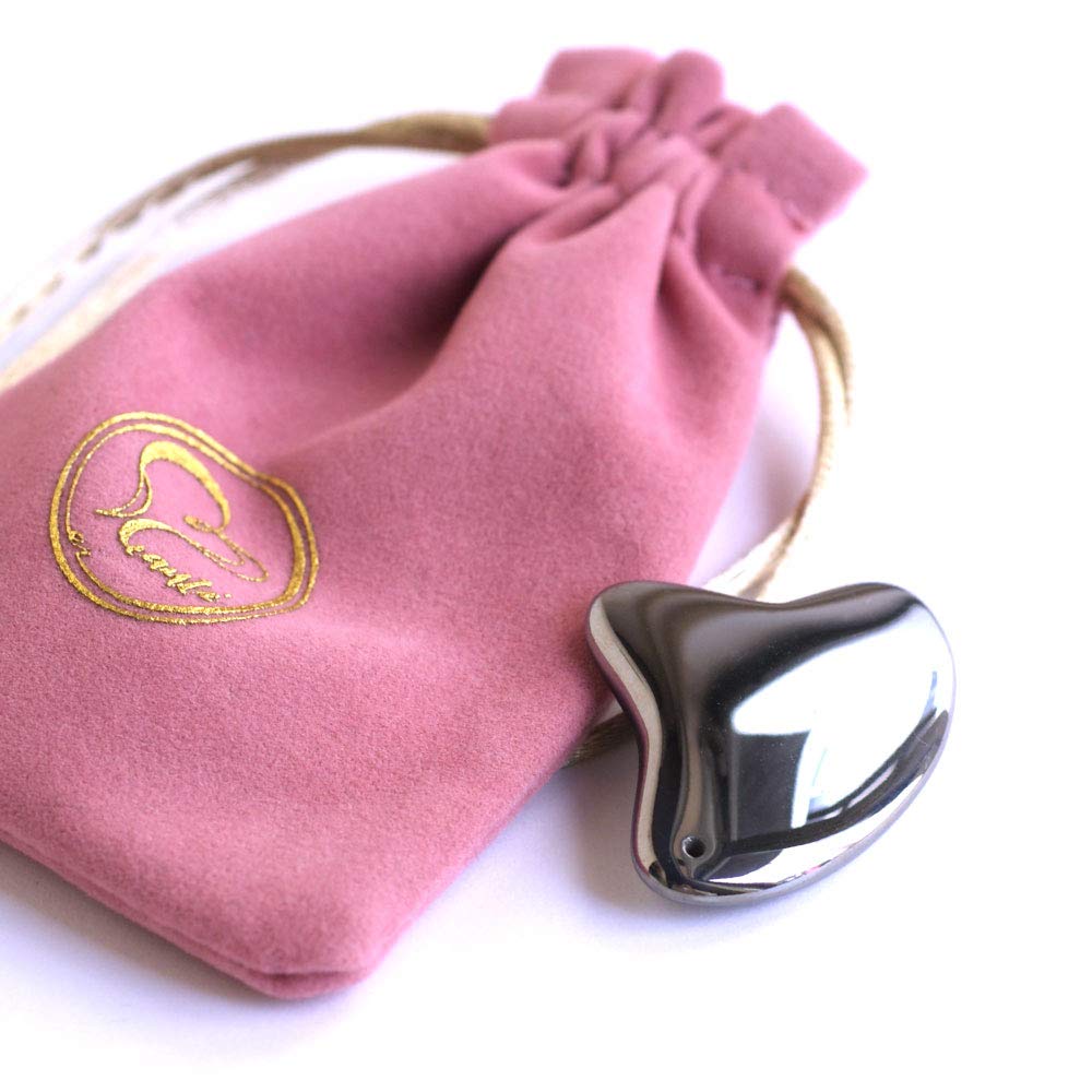 

Beautéller Terahertz Gua Sha Plate, Terahertz Mineral Massage, Acupressure, Beauty, Small Face [Heart Shape, 40mm]