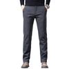 Men's High-End Slim Fit Woolen Trousers - Autumn/Winter Collection, Elastic Straight Leg, Light Luxury Casual Style.