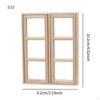 1/12 puppenhaus Fenster Möbel Mini DIY Fensterläden Miniaturen Holz für Schlafzimmer
