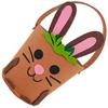 Felt Basket for Kids and Family Holiday Decoration Gift Bag with Carrying Handle Candy Bucket Easters Accessories