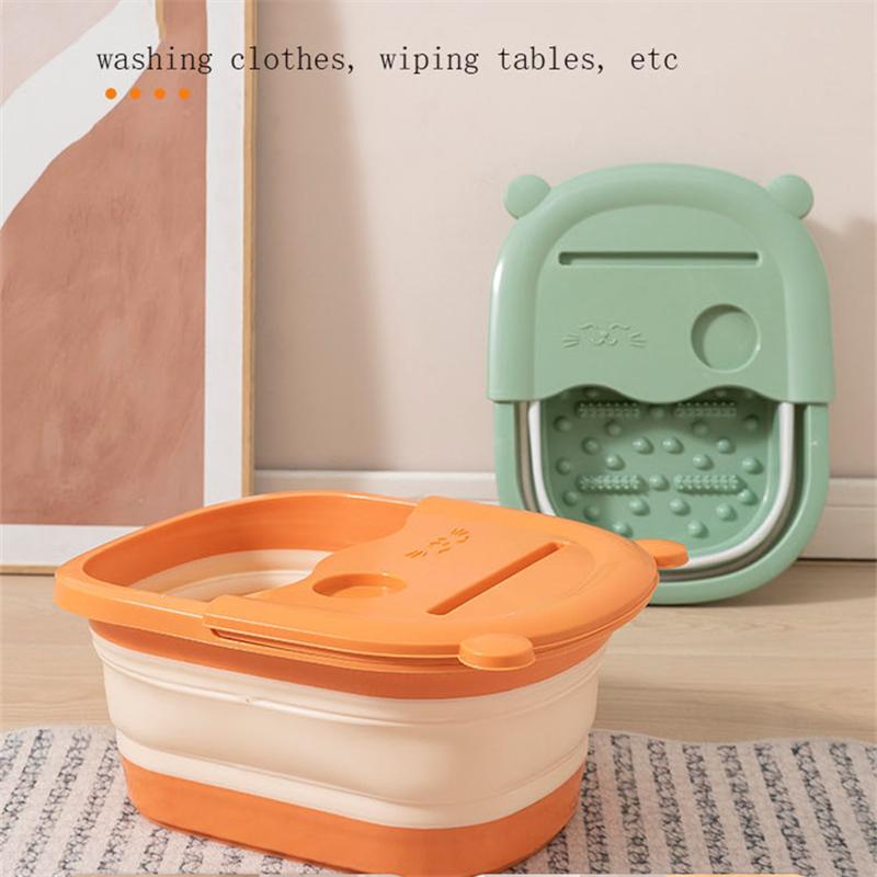 Portable Footbath Massage Bucket Easy To Store Foot Soaking Bath Tub Folding Basin for Relaxing and Pain Relief