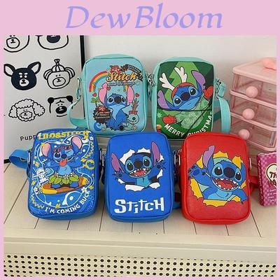 Kids Cartoon Stitch And Kuromi Pu Shoulder Bag For Girls And Boys With Cute Design For Daily Use