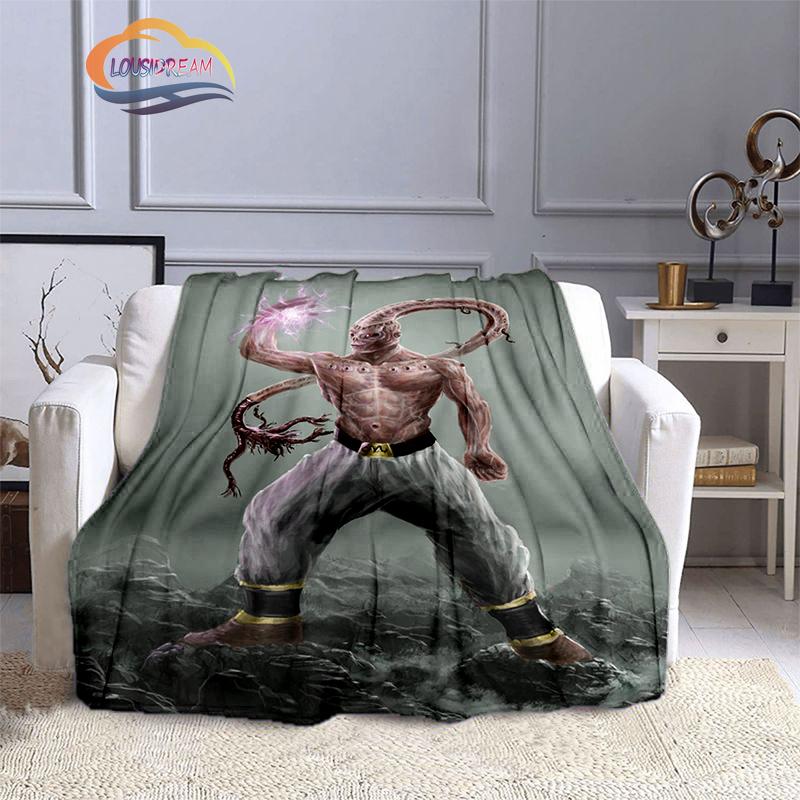 Japanische Animation Rolle Majin Buu 3D-Druck Tagesdecke Decke Anime-Charaktere Buu Flanelldecken Überwurfdecken