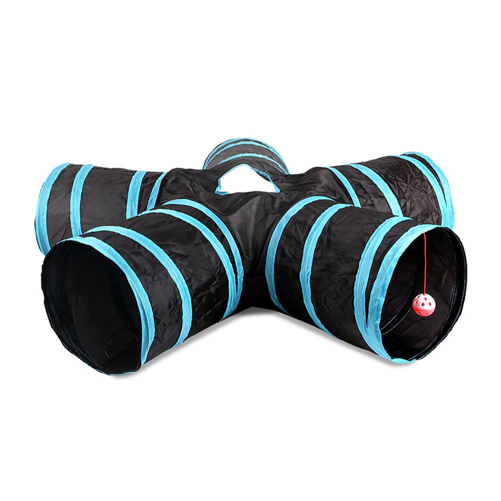 Indoor Cat Tunnel 5 Way Pet Play Tunnel Collapsible Tunnel Tube Kitty Tunnel Peek Hole Toy Pet Toys