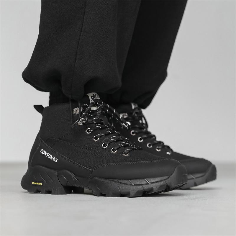 

Мужские высокие кожаные походные ботинки Urban Outdoor из коллекции осени 2024 года — толстая подошва, модные и повседневные, для работы и приключений. 42