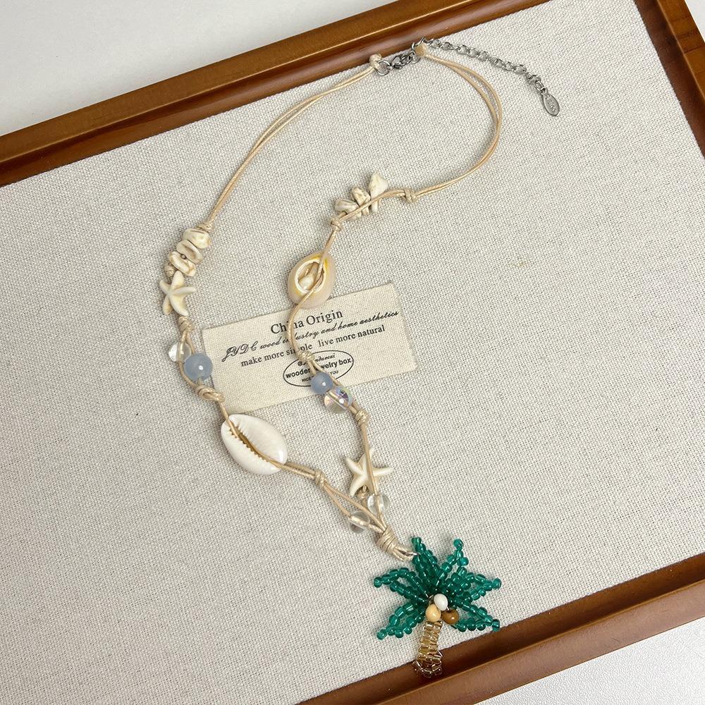 Jewelry Shell Beads Necklace Colorful Seaside Vacation Choker Trendy Bohemia Beads Necklace  Girls