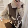 Autumn and winter casual fur integrated thickened sleeveless vest lapel jacket Korean suede lamb wool vest women