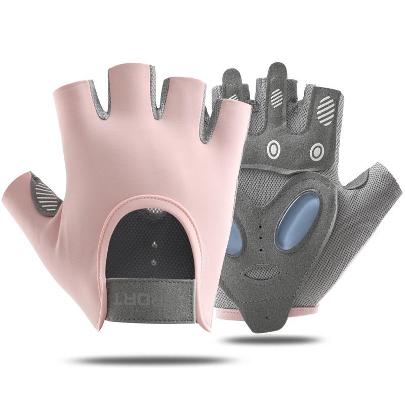 Велоперчатки Подходят для унисекс Новые Весенние Противоскользящие Ударопоглощающие Дышащие Половина Пальца Для Наружных Спортивных Мероприятий Тренажерного Зала Велосипед Практичное Использование S