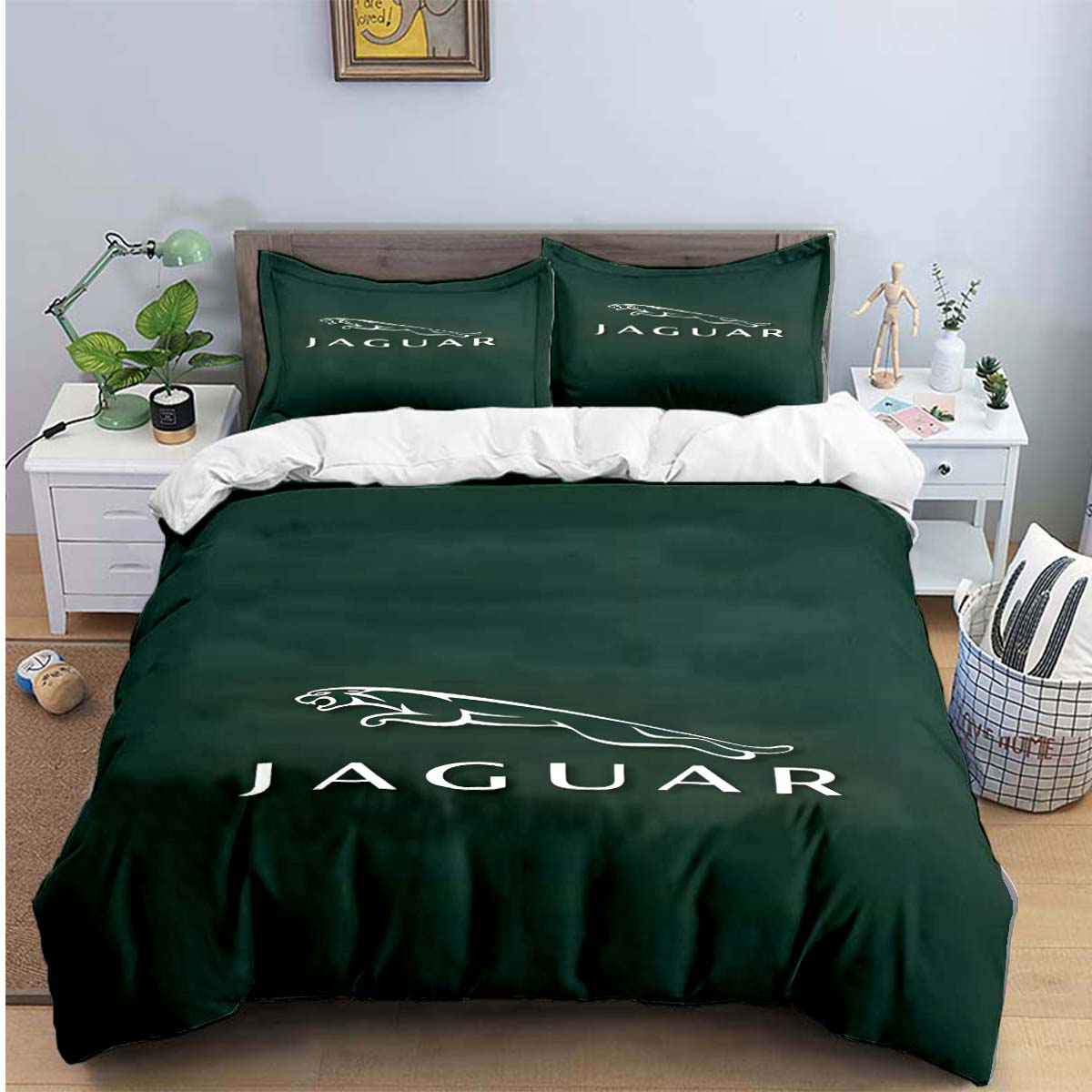 

Exquisite J-Jaguar Bedding Set Single Twin Full King Size Car Fans Bed Linen Adults Teens Bedroom Birthday Gift AU King(245*210cm)3pcs