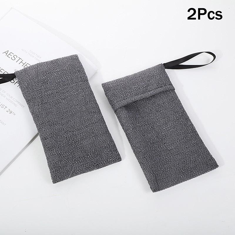 1/2PCS Bath Cleansing Foaming Net Soap Bag Body Exfoliating Scrubber Sponges Pouch Bathroom Nylon Soap Pocket With Lanyard