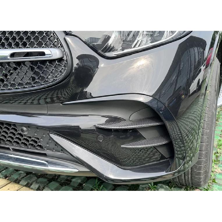 Front Fog Light Carbon Fiber Lid Cover Trim For -2025 Mercedes-Benz GLC X254
