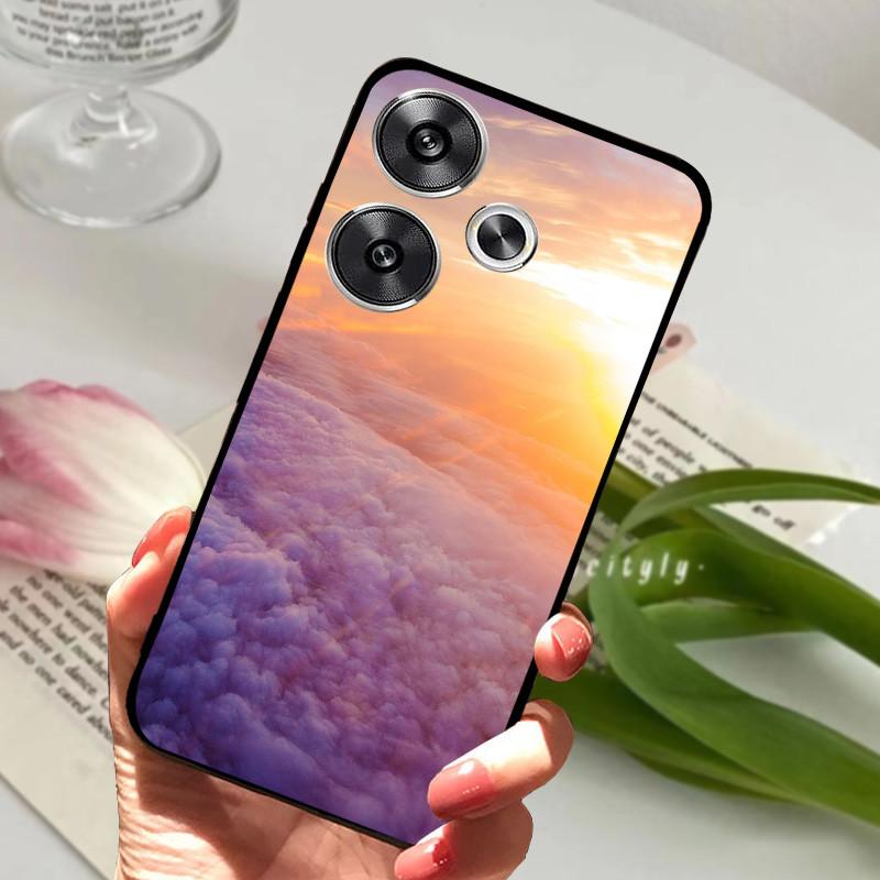 For POCO F6 Pro 5G Case POCOF6 Shockproof Soft TPU Silicone Phone Cover For Xiaomi POCO F6 Pro Capa F 6 Cartoon Matte Bumper
