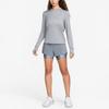Nike Solid Color Round Neck Casual Pullover Knit Long Sleeve Breathable T-Shirt Women Tops Gray FB4298-084