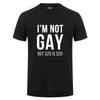 Je ne suis pas gay mais 20 est 20 T-shirt drôle pour homme Bisexuel Lesbienne LGBT Fierté Gay Anniversaires Cadeaux de fête T-shirt en coton