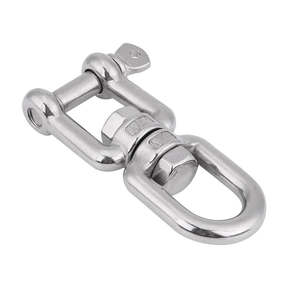 Heavy Duty 304 Stainless Steel Swivel Ring Snap Rolling Shackle Device