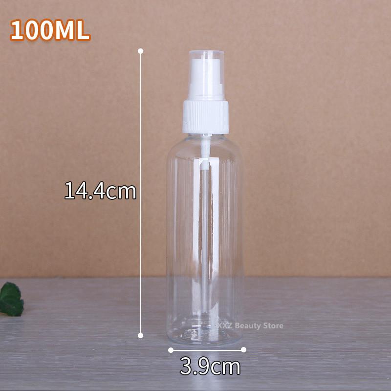 50PCS 10ml 30ml 50ml 100ml Clear Empty Spray Bottles Refillable Container Empty Cosmetic Containers Refillable Bottles Wholesale