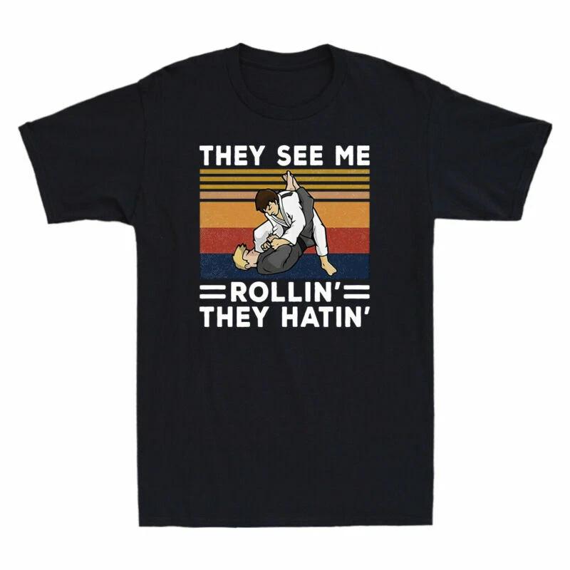 Taekwondo They See Me Rollin They Hatin Funny Fighter Martial Arts Men s T-Shirt XL