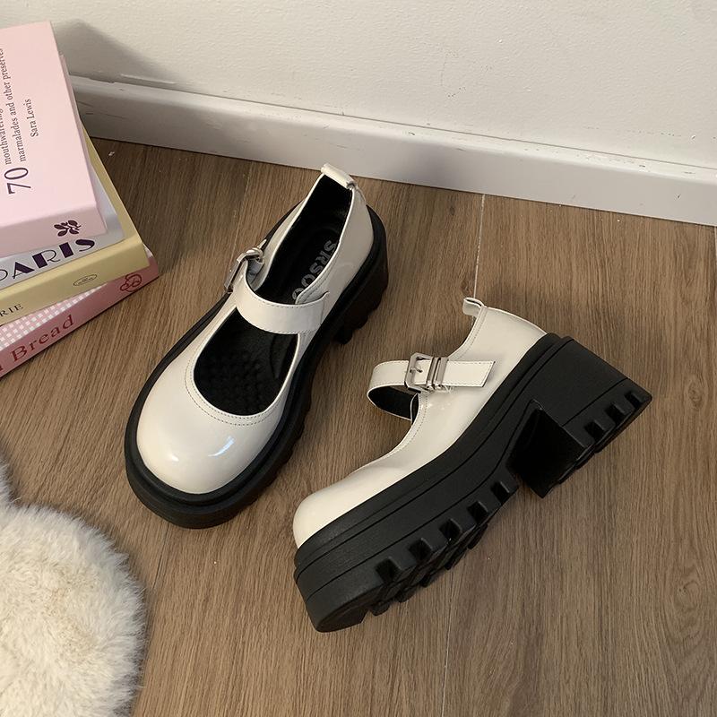 

Черные туфли-лодочки на платформе и во французском стиле с юбкой, женские, летние, 2025 года, с круглым носком, туфли Мэри Джейн с неглубоким горлом 39 бежевый