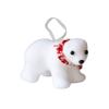 2pcs Cute Christmas Bear Pendant Mini Simulated Polar Bear  New Year Festival Gifts