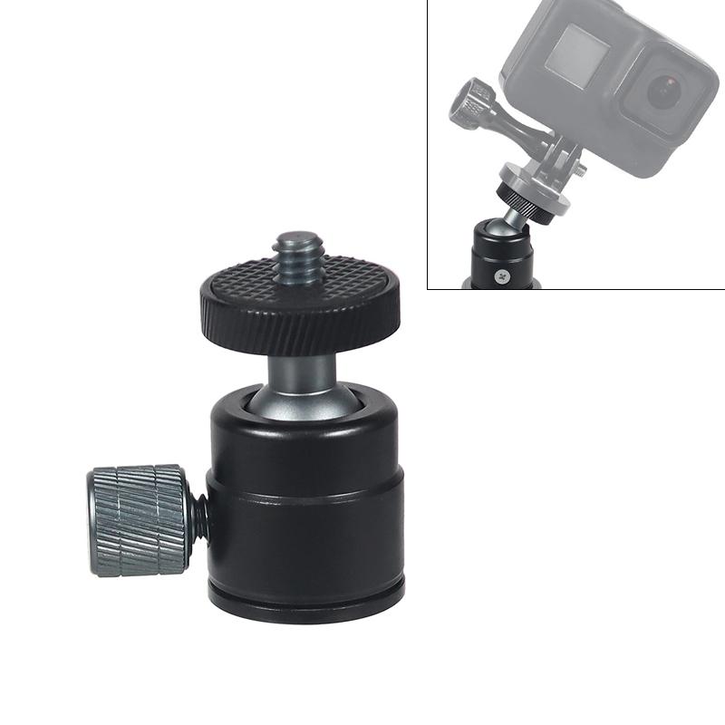 Mini Ball Head 1/4" Screw Mount 360 Swivel For Camera Camcorder DV LED Light Bracket Tripod Action Camera Stand