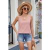 YYFS Women's Fashion Casual Summer Spring Solid Color Print Sleeveless U-Neck Blouses & Shirts