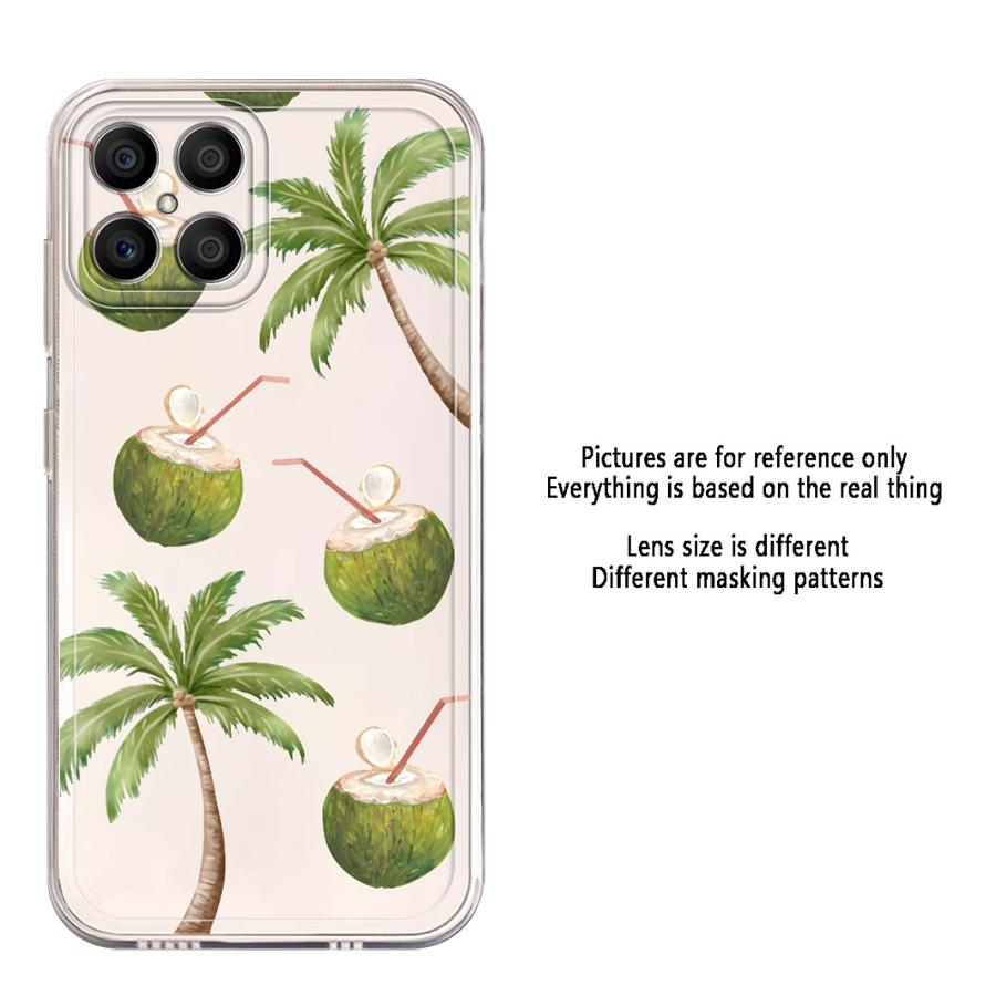 Simple Coconut Soft Phone Cover Case for Honor 90 Lite X8 X8a X9a X8b X9b X7b