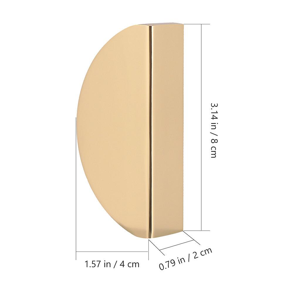 2 st Halvmåne Lådhandtag Halvcirkel Skåpknoppar Släta Hållbara Rymdaluminium för Heminredning Dörr Garderob