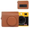Kinokoo Mini Shot 3 ERA PU Leather Carrying Case for Kodak Mini Shot 3 ERA Instant Lychee Texture Fashion Bag with Shoulder Strap for Kodak Mini Shot