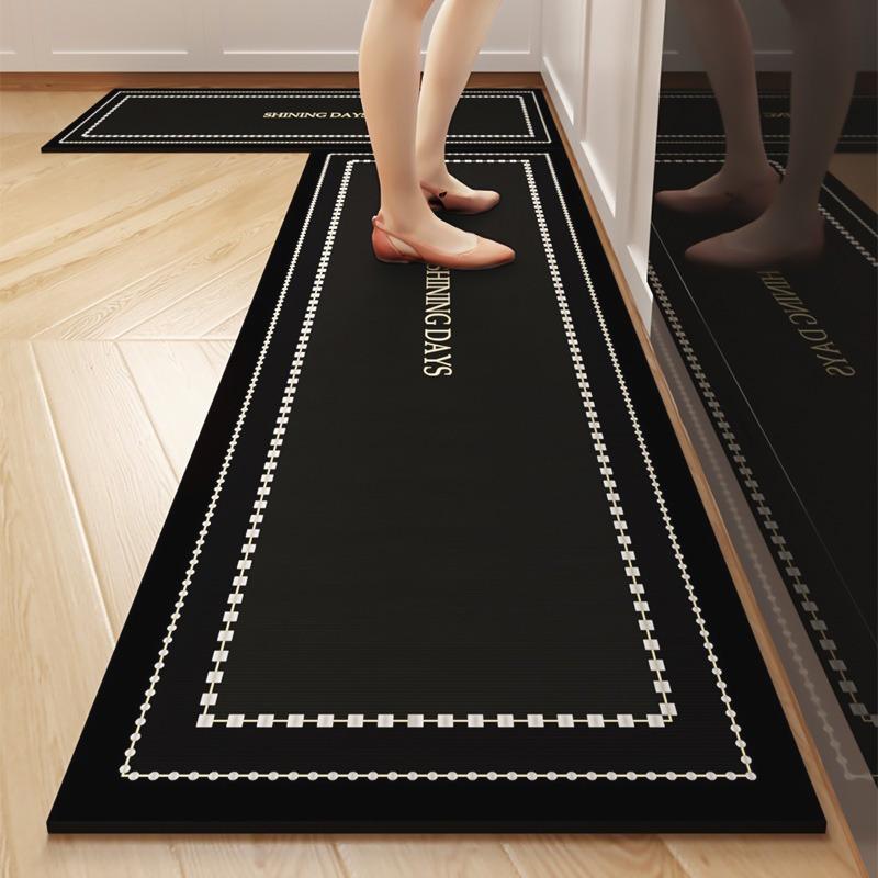 

Кухонный коврик для пола Противоскользящий Маслостойкий Ковер Кожа ПВХ Водонепроницаемые Коврики для ног Длинный коврик Современный стиль Домашний декор Ковры 1pc 50x80cm