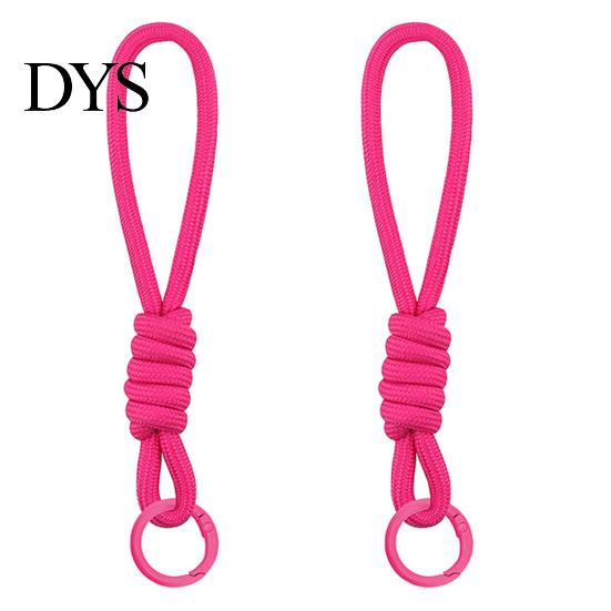 High Elasticity Rope Strap 2Pcs Braided Pendant Lightweight High-Elastic Keychain Holder with Soft Touch Wrist Reinforced Knot Design Macaron